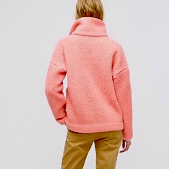 J. Crew Polartec Sherpa Fleece Half-Zip Pullover Jacket/Sweatshirt Size: 4-6 - Picture 3 of 7